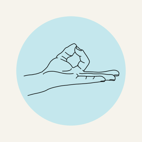 illustration of gyan mudra