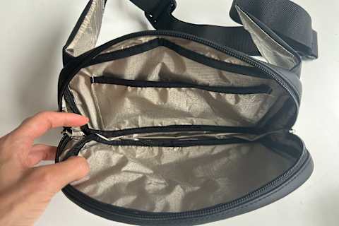 photo of inside of higherdose fanny pack