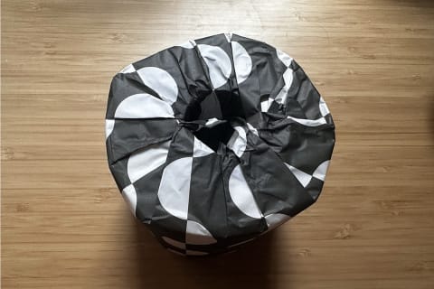 Who Gives A Crap Toilet Paper wrapped from above view with folding