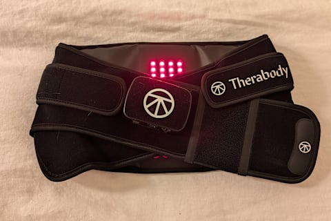 Thermback LED device with red light on