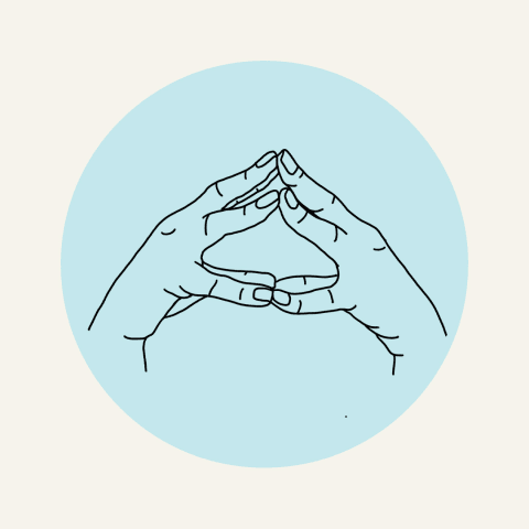 illustration of hakini mudra