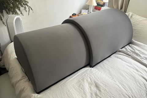 Sunlighten Solo Dome on bed expanded