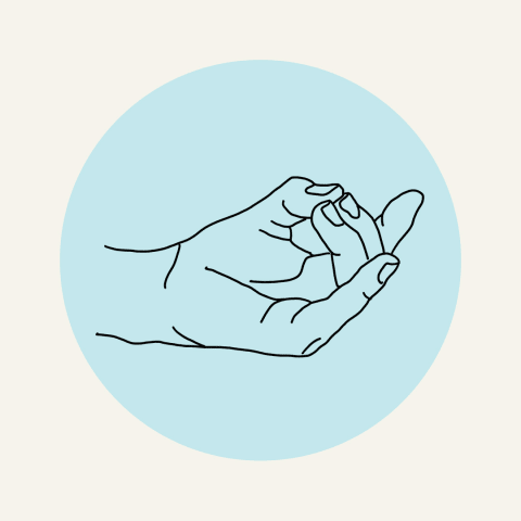 illustration of apan mudra