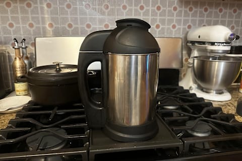 Almond Cow Nut Milk Maker on tester's stove top