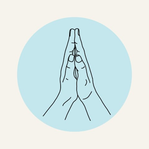 illustration of anjali mudra