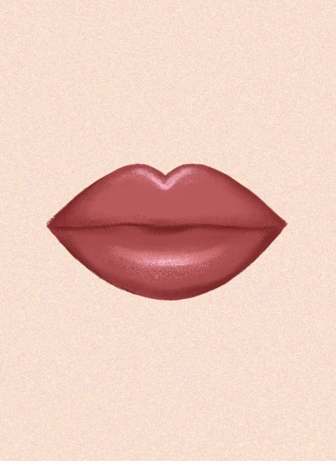 heart-shaped lips