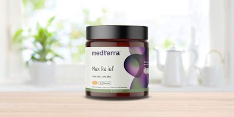 Jar of Medterra Max Relief Gummies