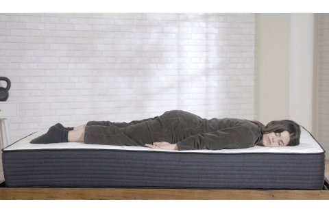 Plank Brooklyn Bedding review with stomach sleeper