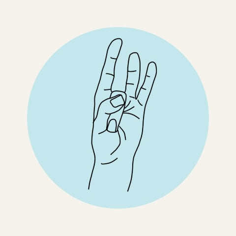 illustration of shunya mudra