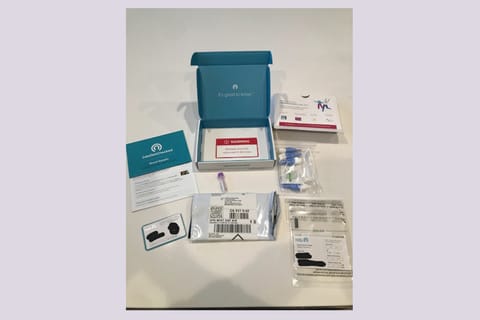 Author provided photo of letsgetchecked kit sample