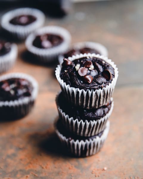 Double Chocolate Avocado Muffins