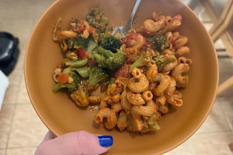 roasted tomato and feta cavatappi