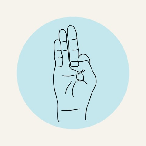 illustration of vayu mudra