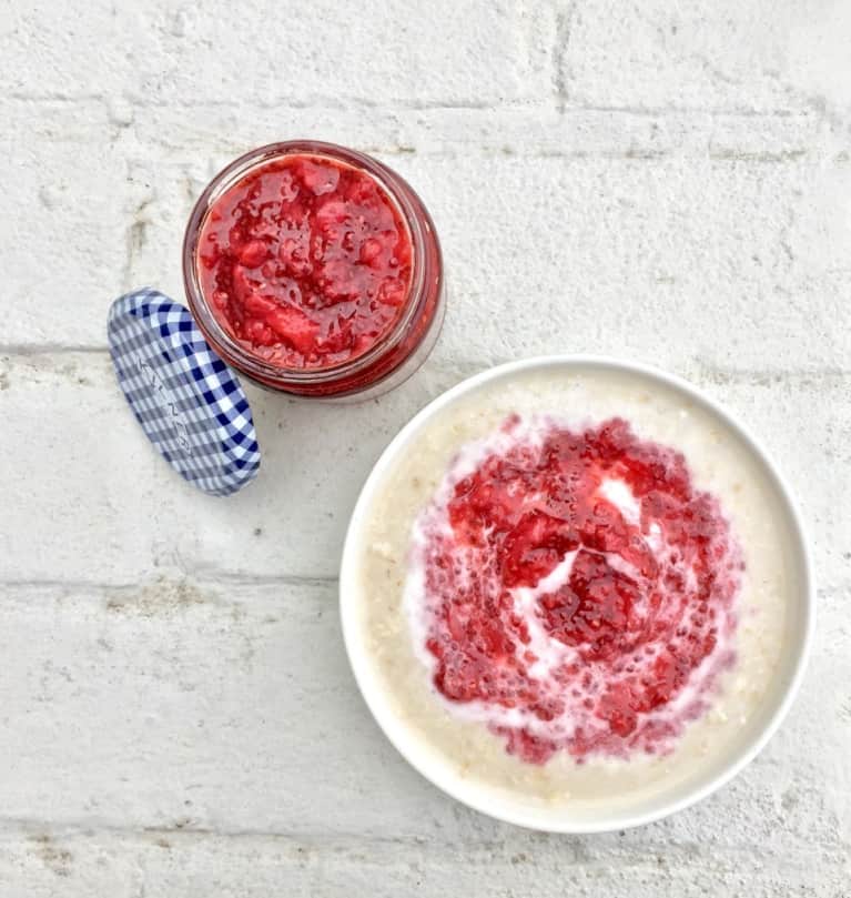 NextLevel Overnight Oats With Strawberry Chia Jam (Just 6 Ingredients