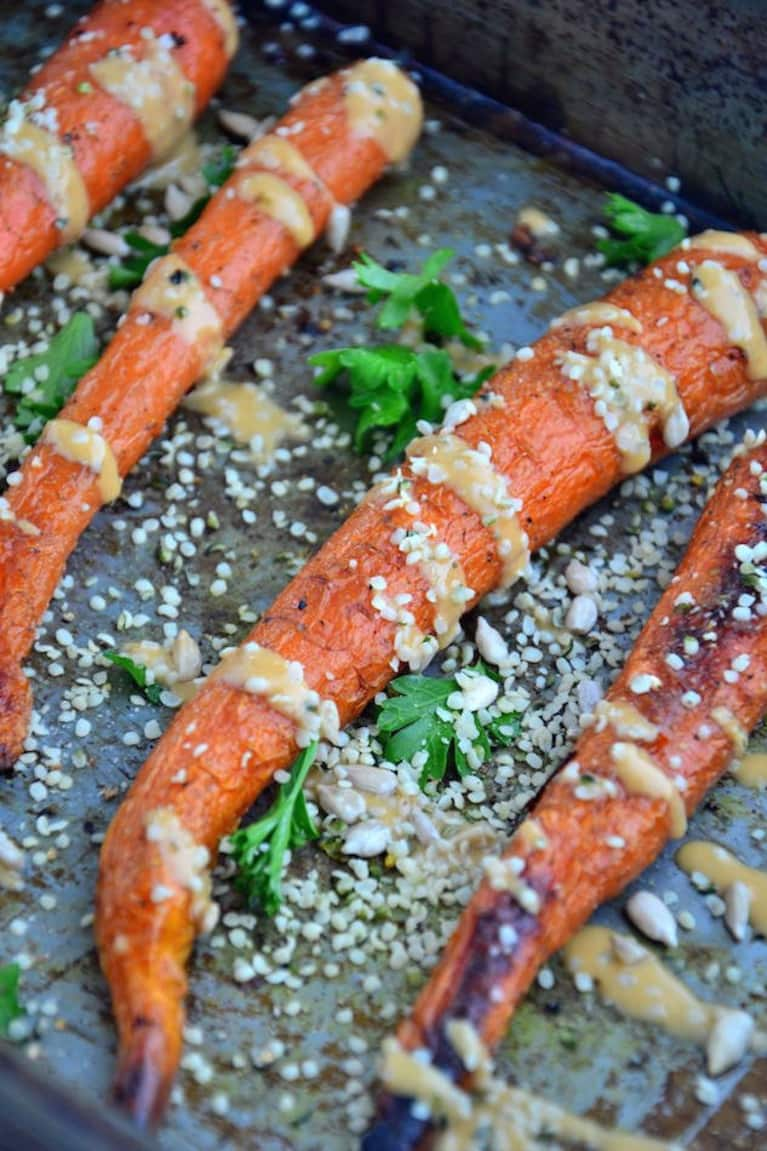 Roasted Carrots With Tahini (Vegan, Gluten-Free) - mindbodygreen