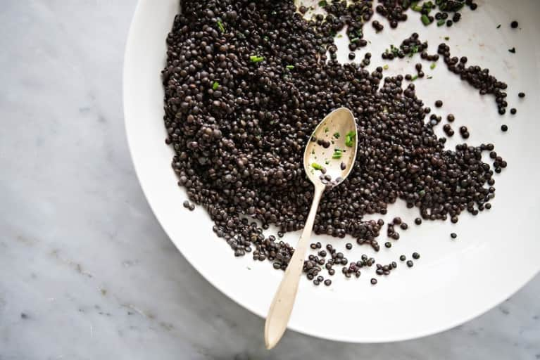 Black Beluga Lentils With Greek Yogurt Herbs Mindbodygreen