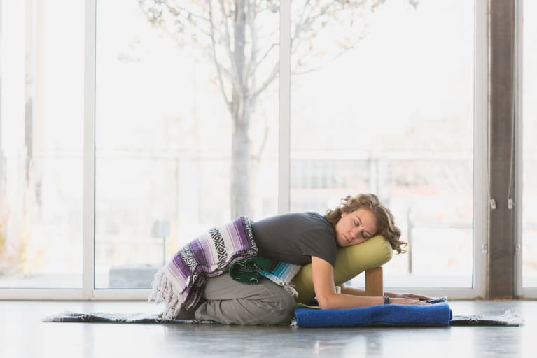 A Restorative Yoga Sequence To Help With Anxiety Mindbodygreen