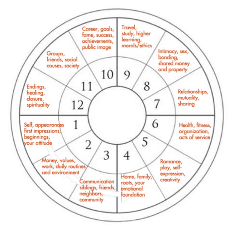 Chart zodiac pie BLANK ASTROLOGY