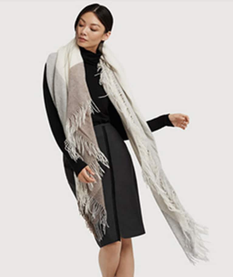 Border On Softness Blanket Scarf Border On Softness Blanket Scarf