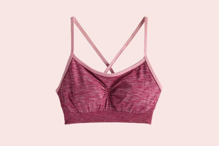 Heather Stretch Loop Back Sports Bra Heather Stretch Loop Back Sports Bra