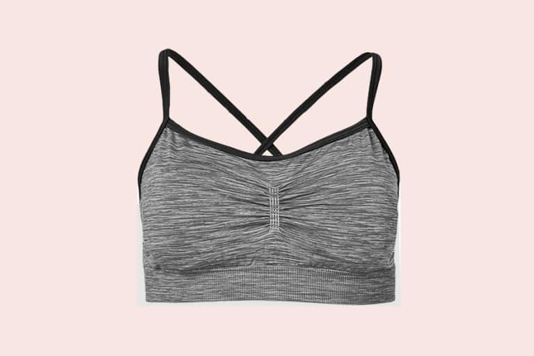 Heather Stretch Loop Back Sports Bra Heather Stretch Loop Back Sports Bra