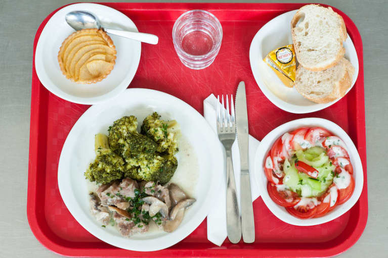 Common School Lunches In France