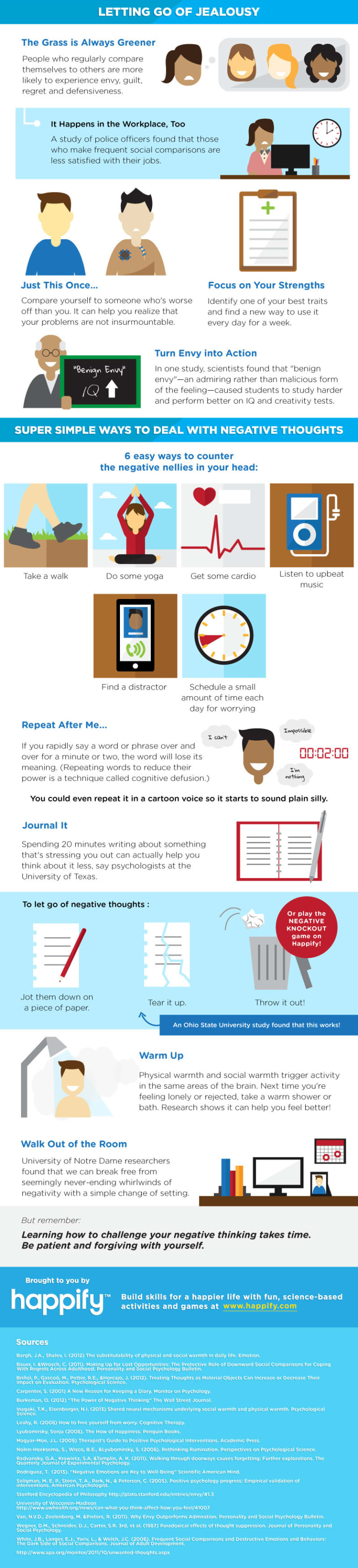 How To Stop Negative Thoughts From Getting You Down (Infographic)