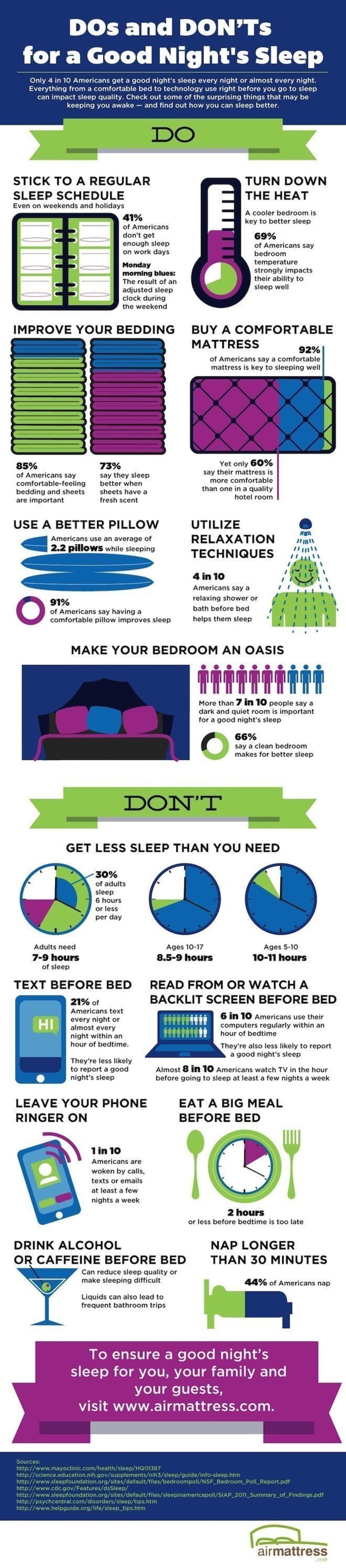 The Dos And Don'ts Of Sleep (Infographic)