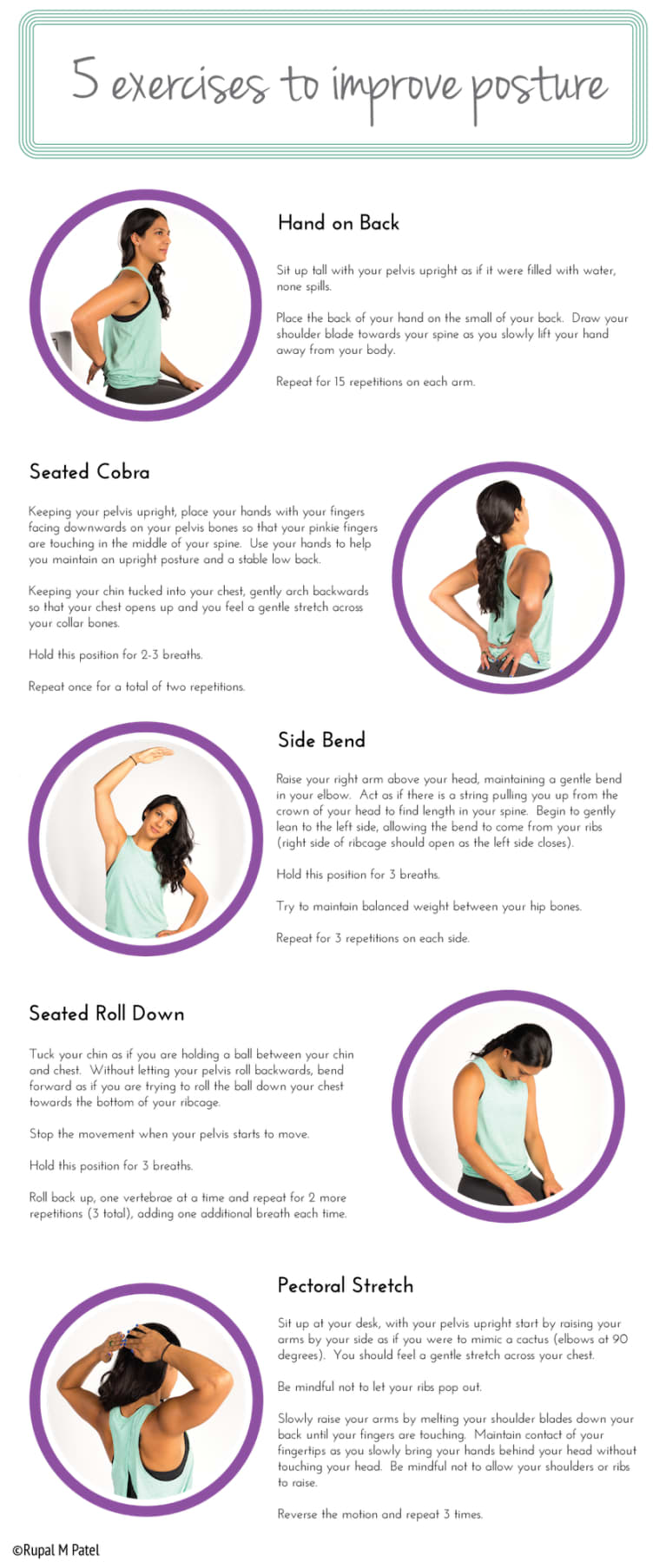 5 Exercises To Improve Your Posture (Infographic)