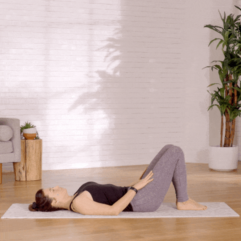 reclined twist yoga pose