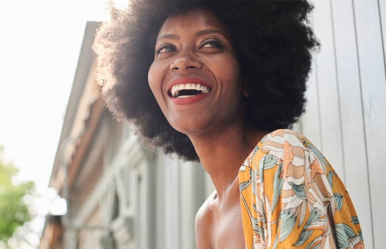 Happy Afro Curly Hair Woman. Happy Afro Curly Hair Woman.