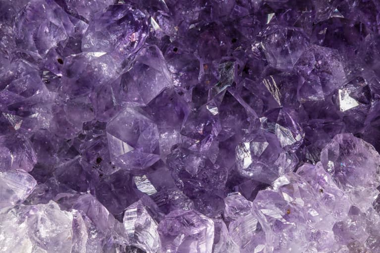 close of up amethyst crystal