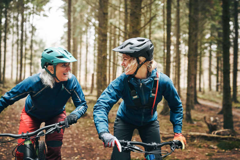 Woman and Her Daughter Biking - Cardio Exercise Improves Memory Woman and Her Daughter Biking - Cardio Exercise Improves Memory