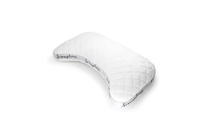 pillow with scooped shape for side sleeper