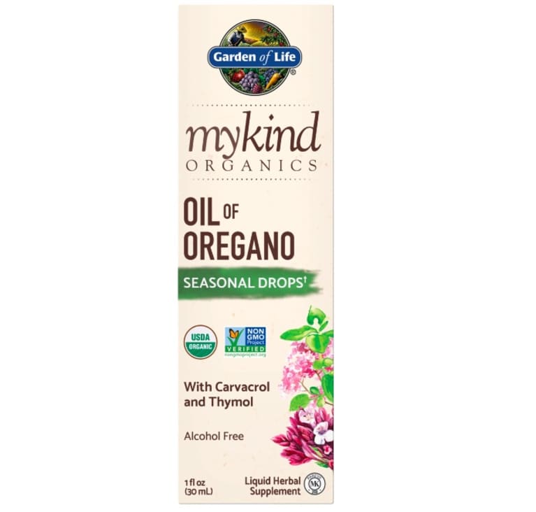 Oil of Oregano, Seasonal Drops Garden of Life Oil of Oregano box