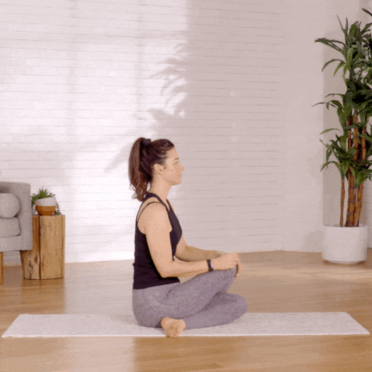 seated twist yoga pose