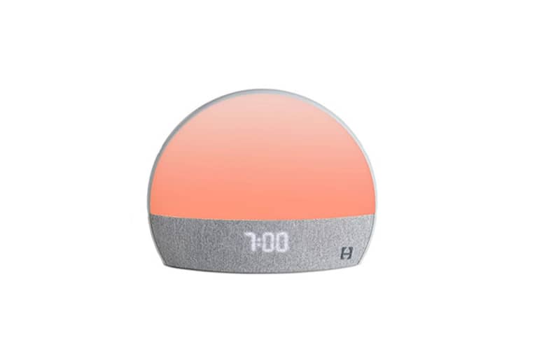 pink alarm clock digital