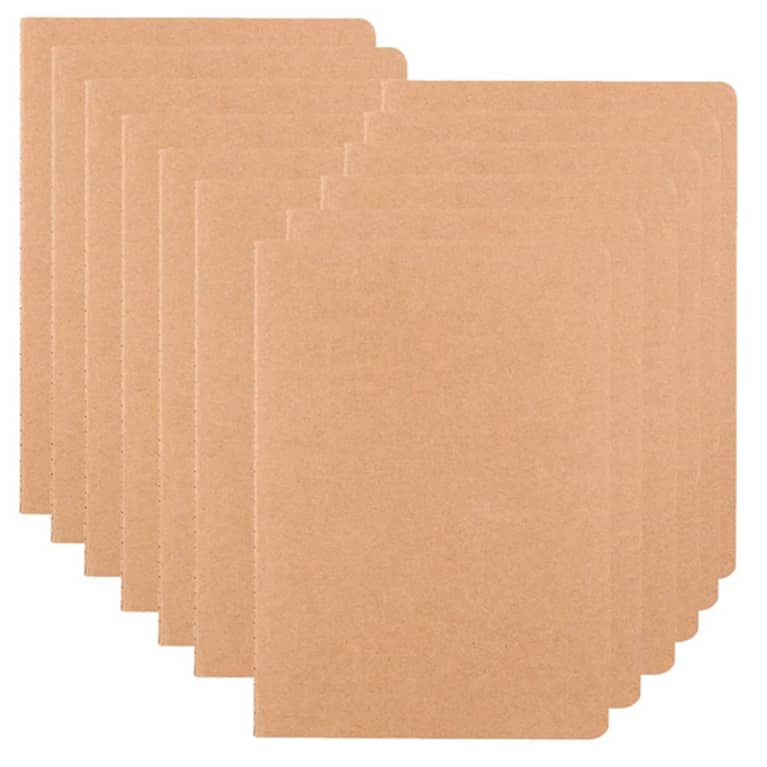 12-pack of thin brown notebooks