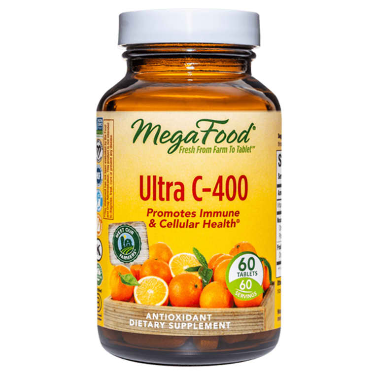 Best vitamin C with food + herb blend: MegaFood Ultra C-400 mg