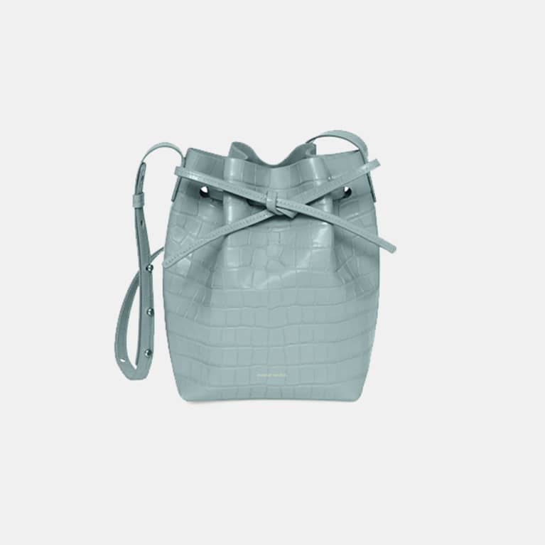 <p>Blue Croc Mini Bucket Bag</p> <p>Blue Croc Mini Bucket Bag</p>