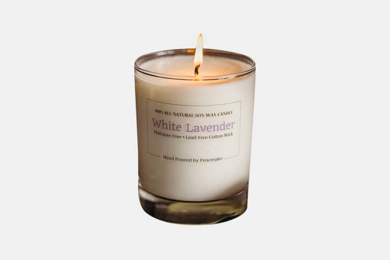 <p>Peacesake Candle Co. White Lavender </p> peacesake candle co