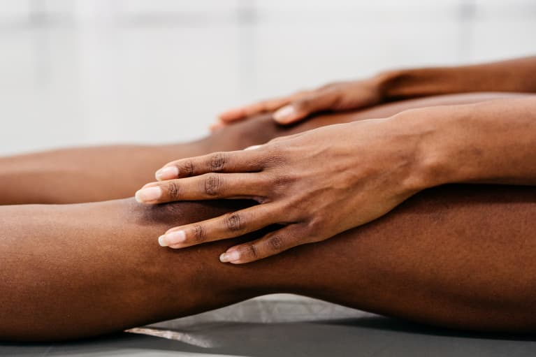 woman with long nails