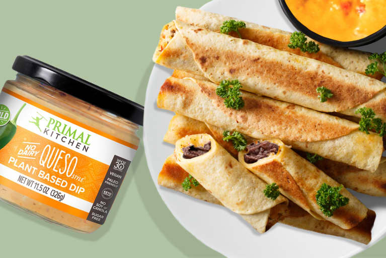 The Secret To The Tastiest Plant-Based Taquitos? Hint: It's About The Dip