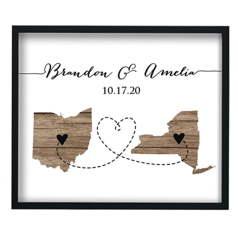 15. A personalized map print