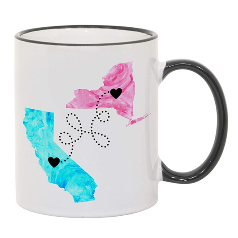 16. Personalized map mugs
