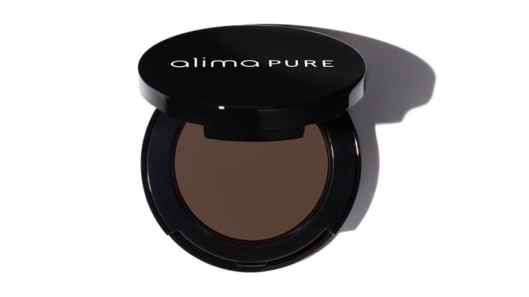 Alima Pure Pressed Eyeshadow brown pigment with black case