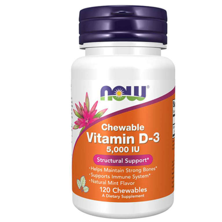 bottle of NOW chewable vitamin D3