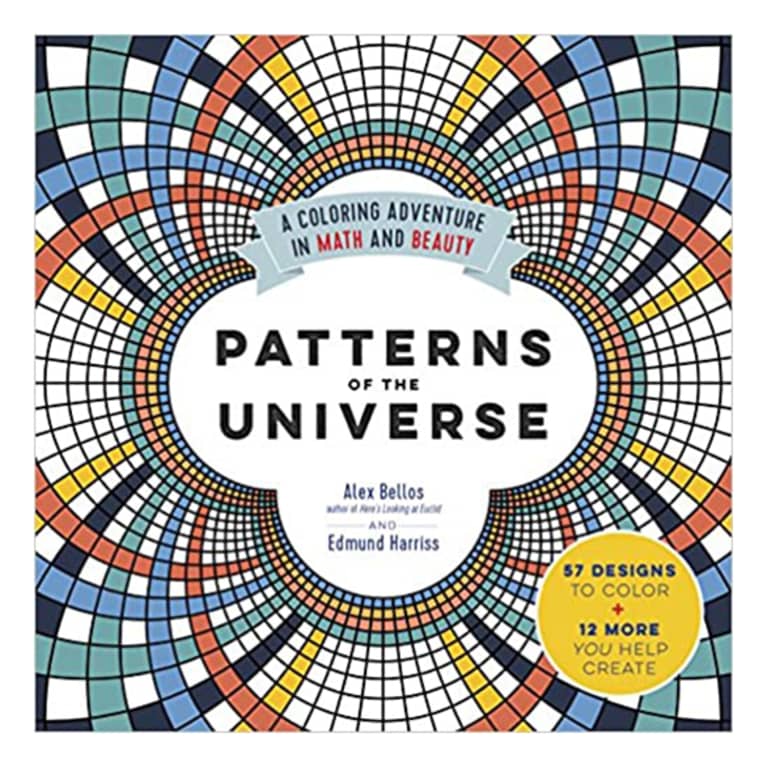 Patterns of the Universe: A Coloring Adventure in Math and Beauty cover with geometric design