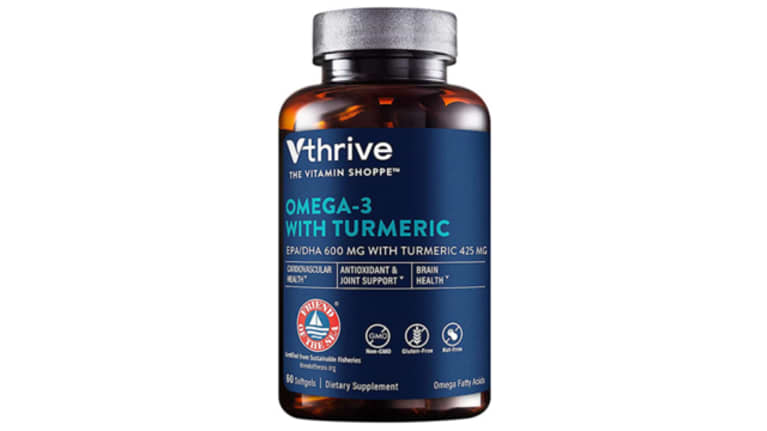 Best for joint support: Vthrive by The Vitamin Shoppe Omega-3 with Turmeric
