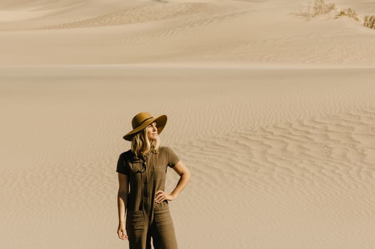 Young woman in the desert